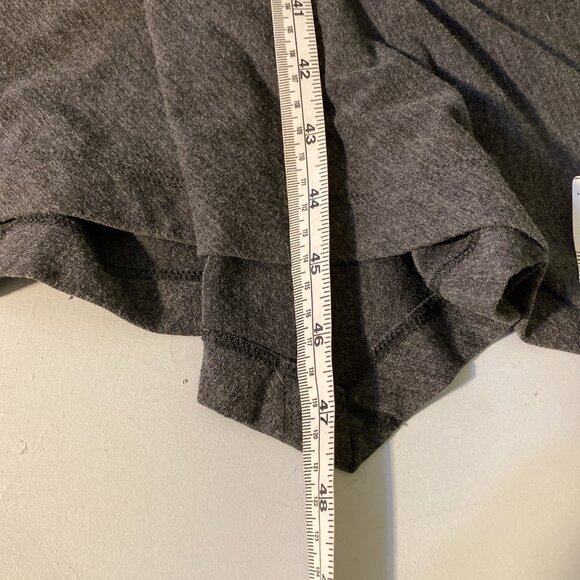 Lane Bryant Solid Dark Gray Thick T-Shirt Dress Womens 22/24 Maxi Asymmetrical - Picture 10 of 10